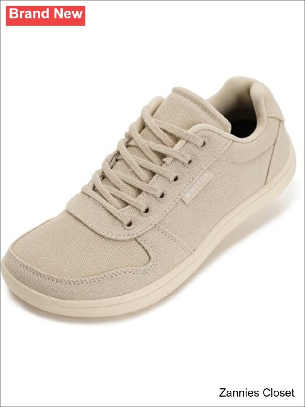 ✨ WHITIN Minimalist Barefoot Shoes Wide Toe Box Zero Drop Canvas Sneakers